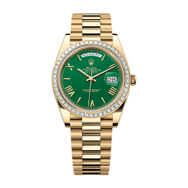 Rolex Day-Date 40 Green Yellow Gold 40mm
