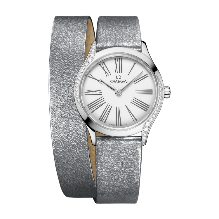 Omega De Ville Mini Trésor White Steel Leather 26mm