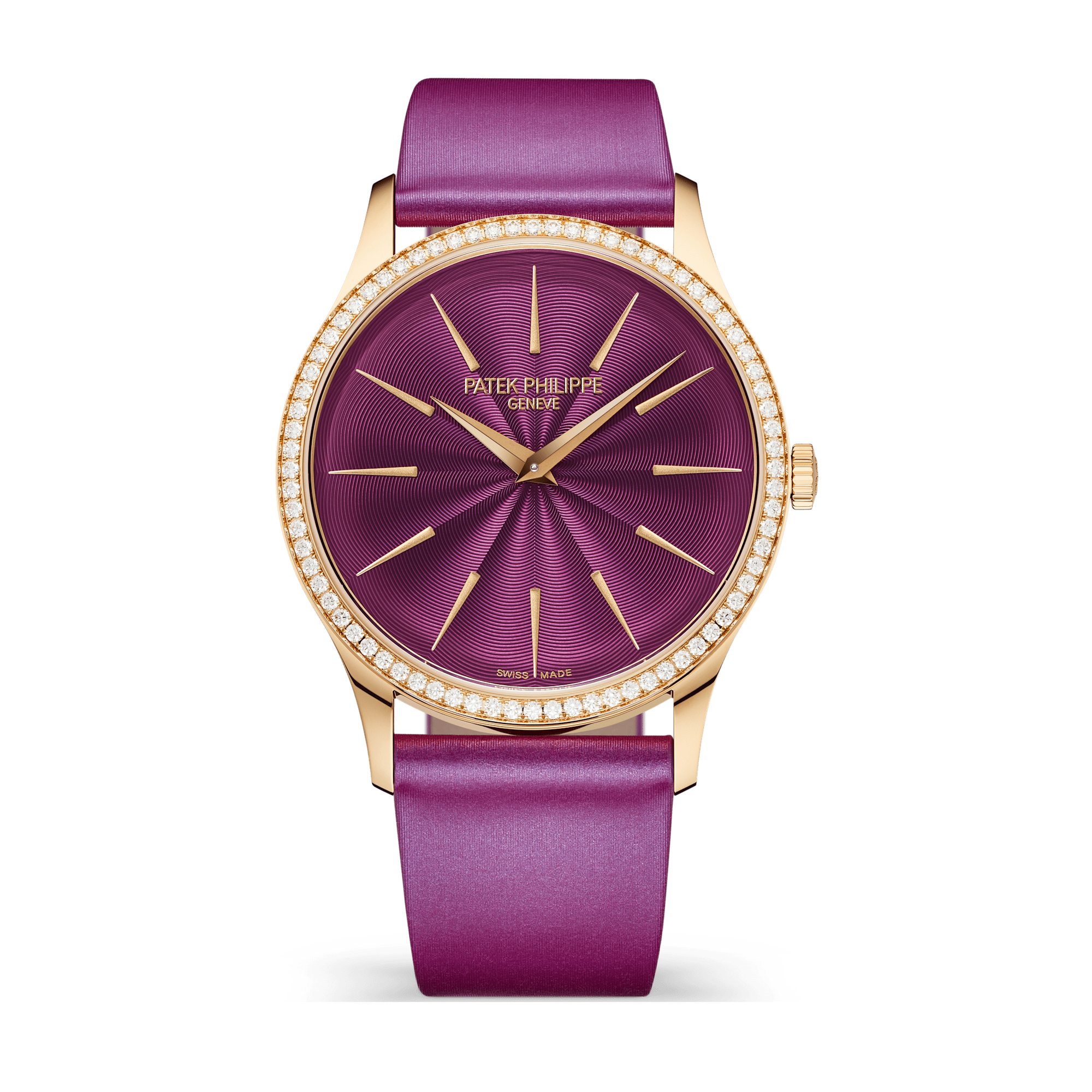 Patek Philippe Calatrava Purple Rose Gold Leather 35mm