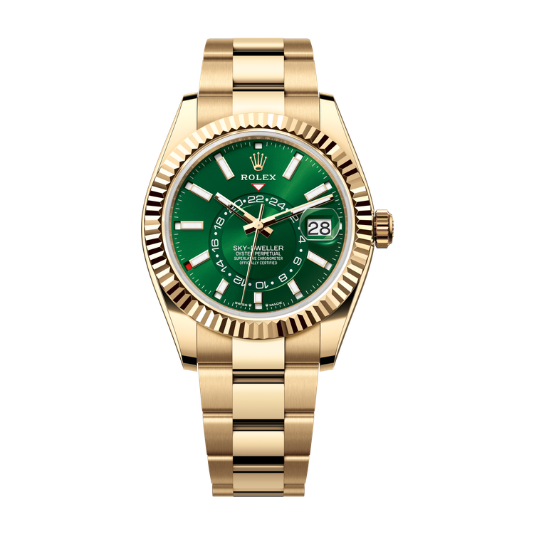 Rolex Sky-Dweller Green Yellow Gold 42mm