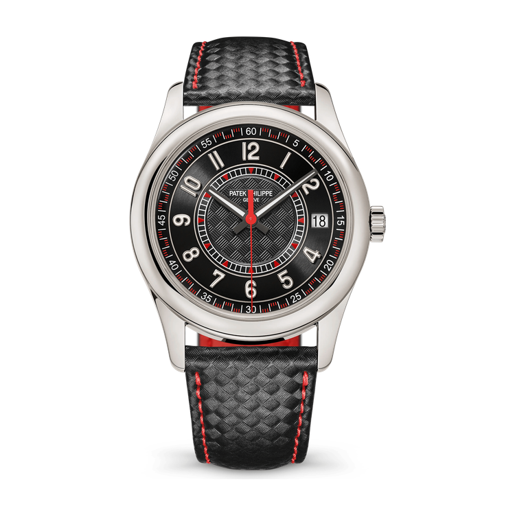 Patek Philippe Calatrava Black White Gold Leather 40mm