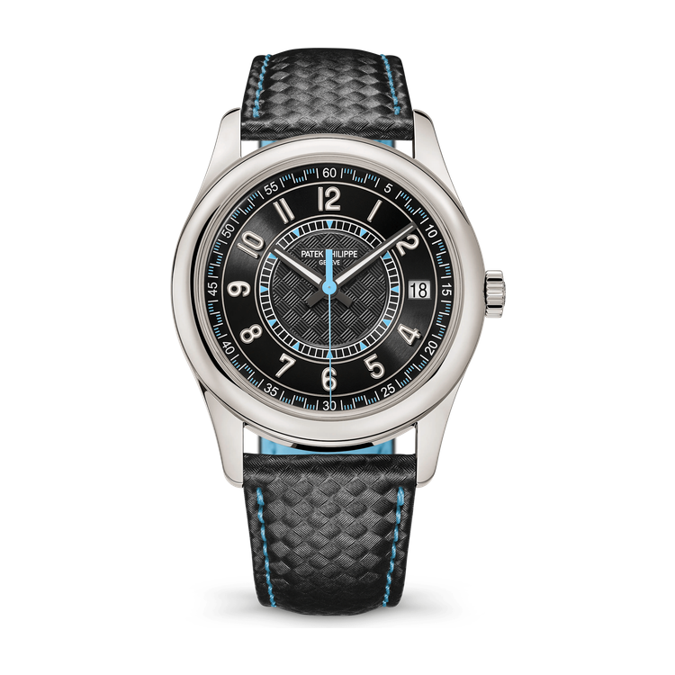 Patek Philippe Calatrava Black White Gold Leather 40mm