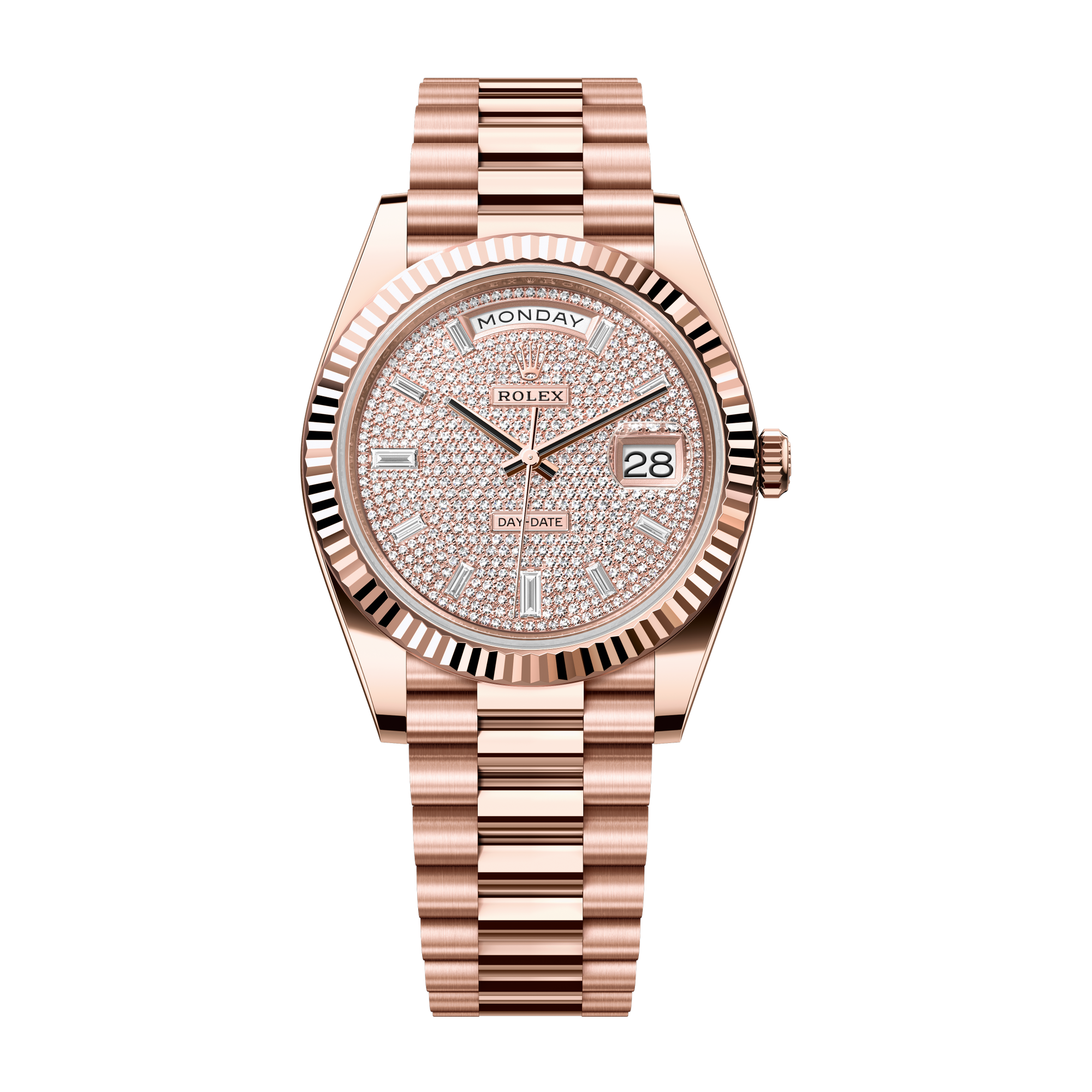 Rolex Day-Date 40 Diamond Pave Rose Gold 40mm