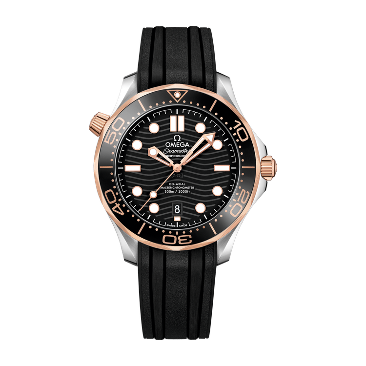 Omega Seamaster Diver 300M Black Two-Tone Rubber 42mm