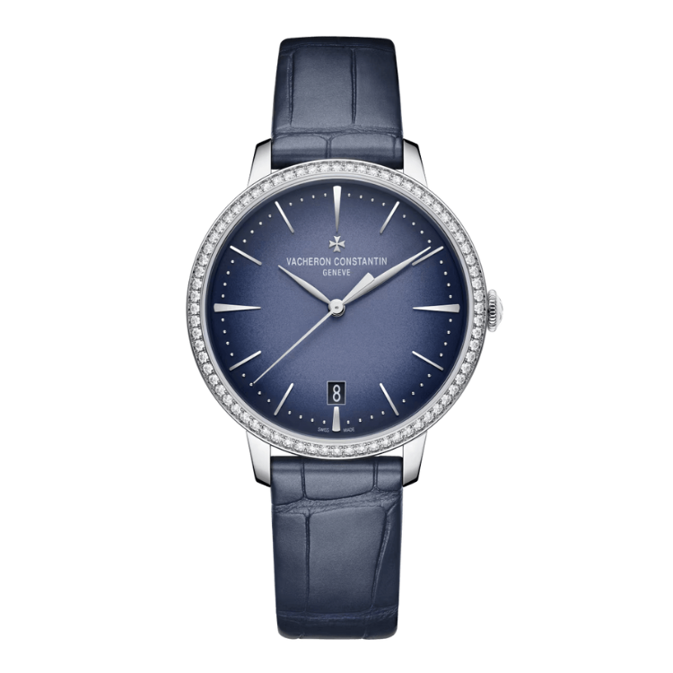 Vacheron Constantin Patrimony Self-winding Blue White Gold Alligator Leather 36.5mm