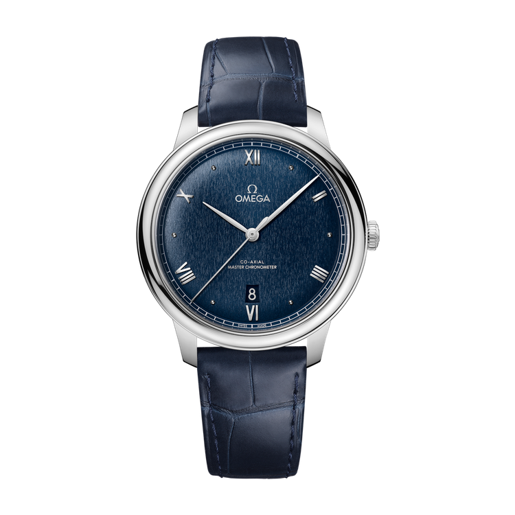 Omega De Ville Prestige Blue Steel Alligator Leather 40mm