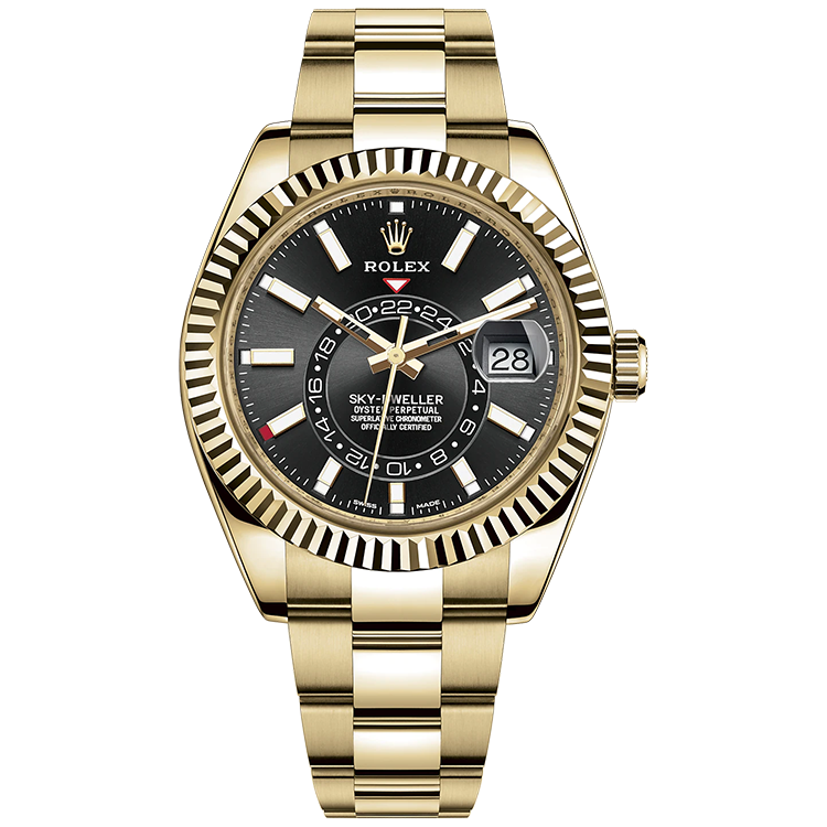 Rolex Sky-Dweller Black Yellow Gold 42mm