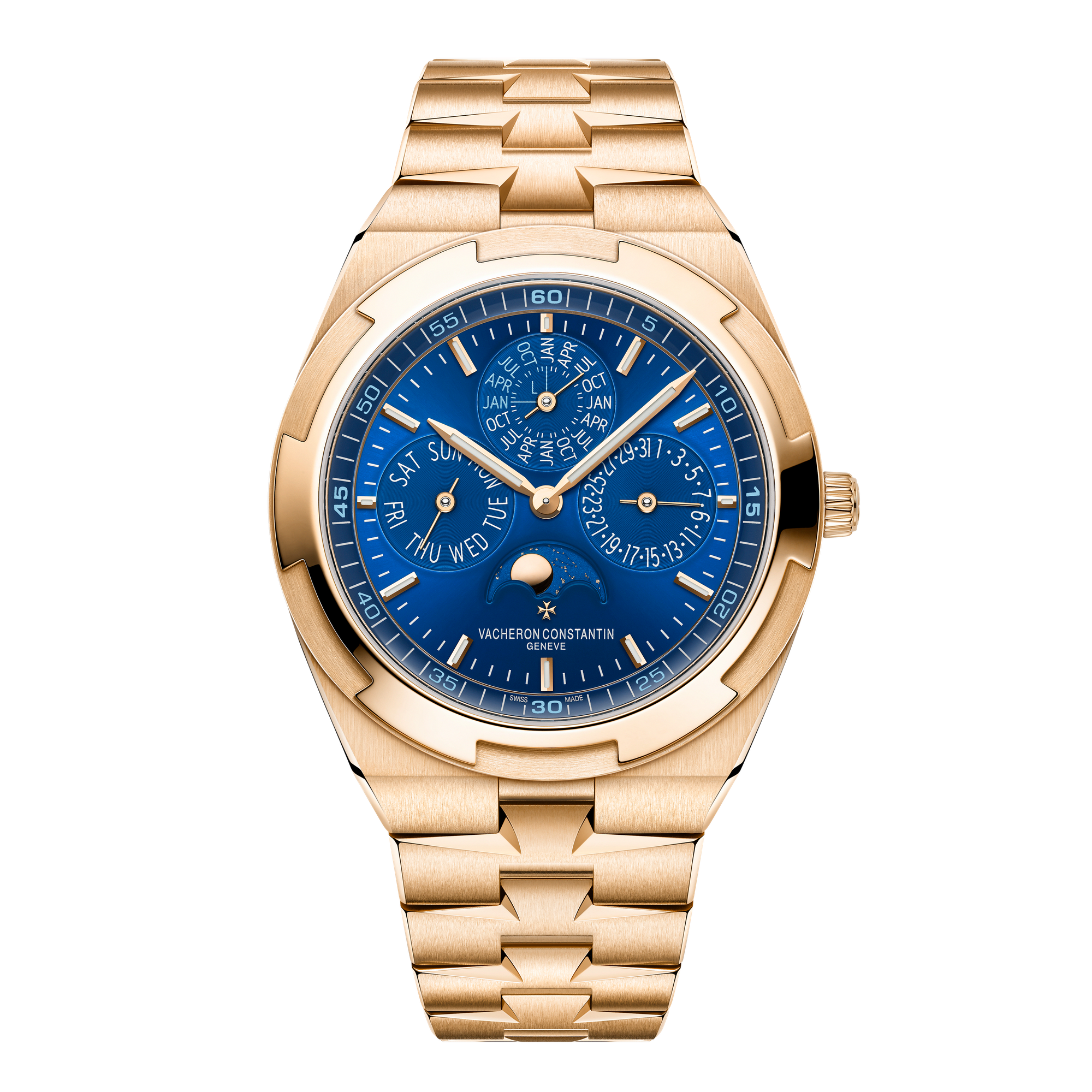 Vacheron Constantin Overseas Perpetual Calendar Ultra-thin Blue Rose Gold 41.5mm