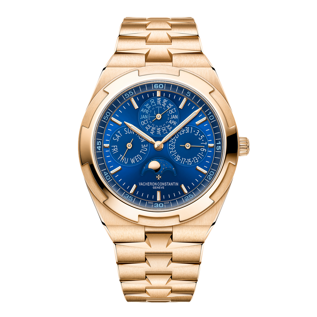 Vacheron Constantin Overseas Perpetual Calendar Ultra-thin Blue Rose Gold 41.5mm