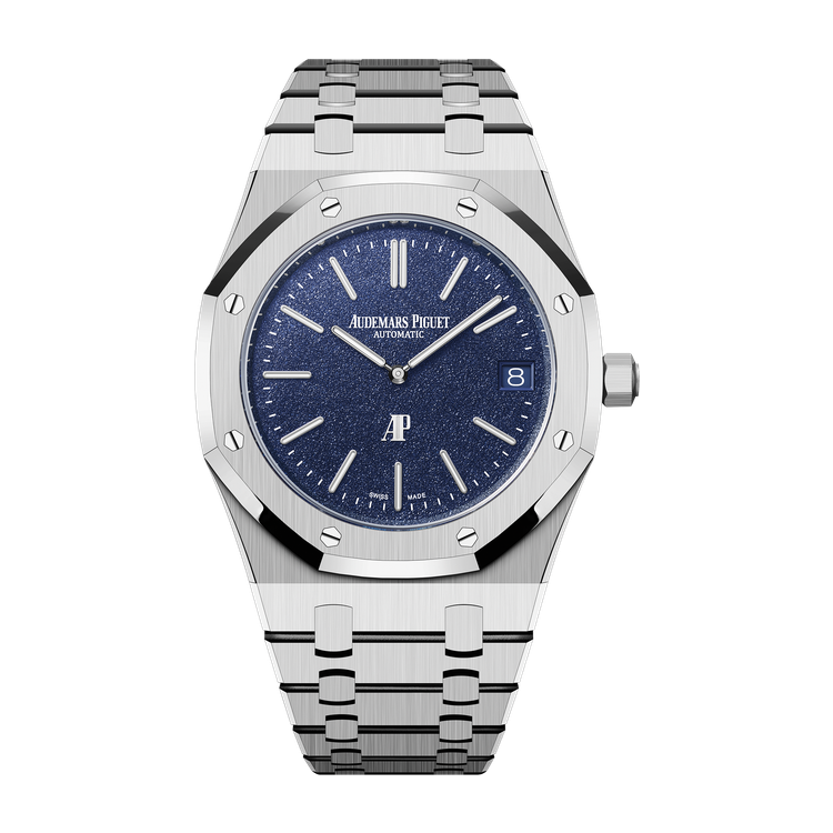 Audemars Piguet "Jumbo" Royal Oak Extra-Thin Blue White Gold 39mm