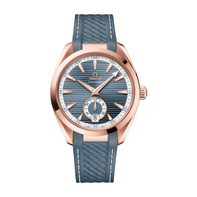 Omega Seamaster Aqua Terra 150M Blue Rose Gold Rubber 41mm