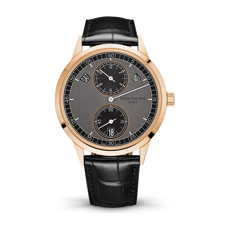 Patek Philippe Complications Dark Grey Rose Gold Alligator Leather 40.5mm
