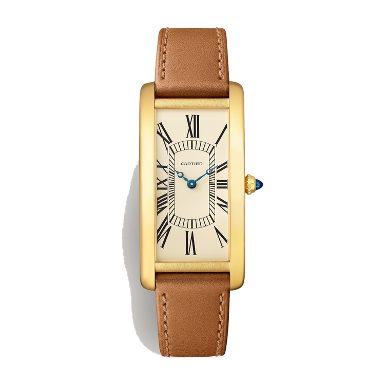 Cartier Tank Cintrée Cream Yellow Gold Leather 23mm