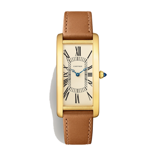 Cartier Tank Cintrée Cream Yellow Gold Leather 23mm