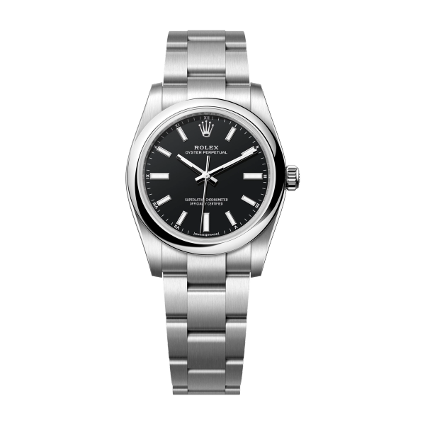 Rolex Oyster Perpetual 34 Black Steel 34mm