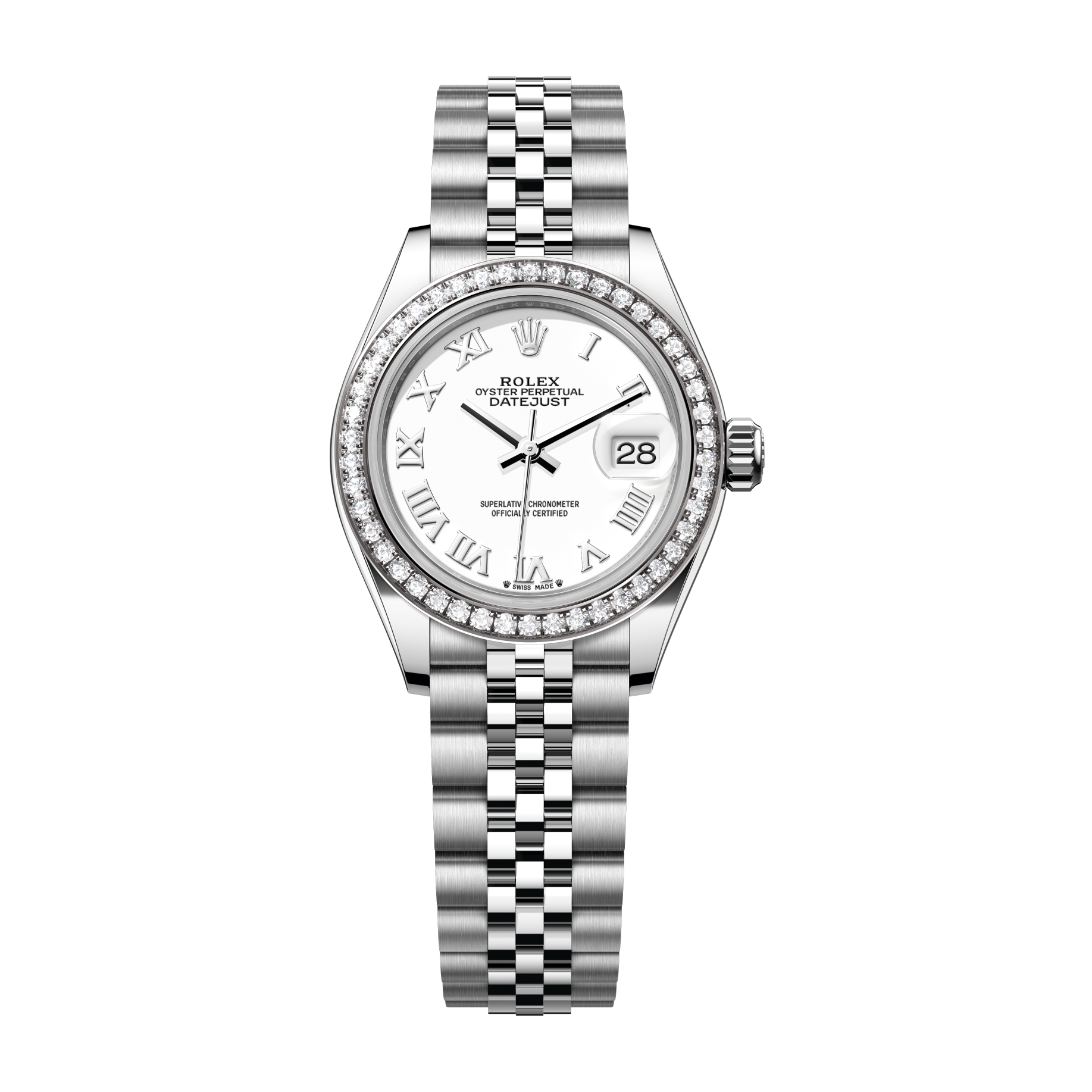 Rolex Lady-Datejust White Steel & White Gold 28mm