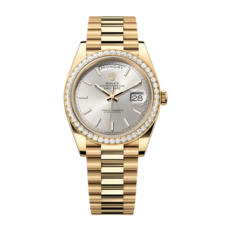 Rolex Day-Date 40 Silver Yellow Gold 40mm