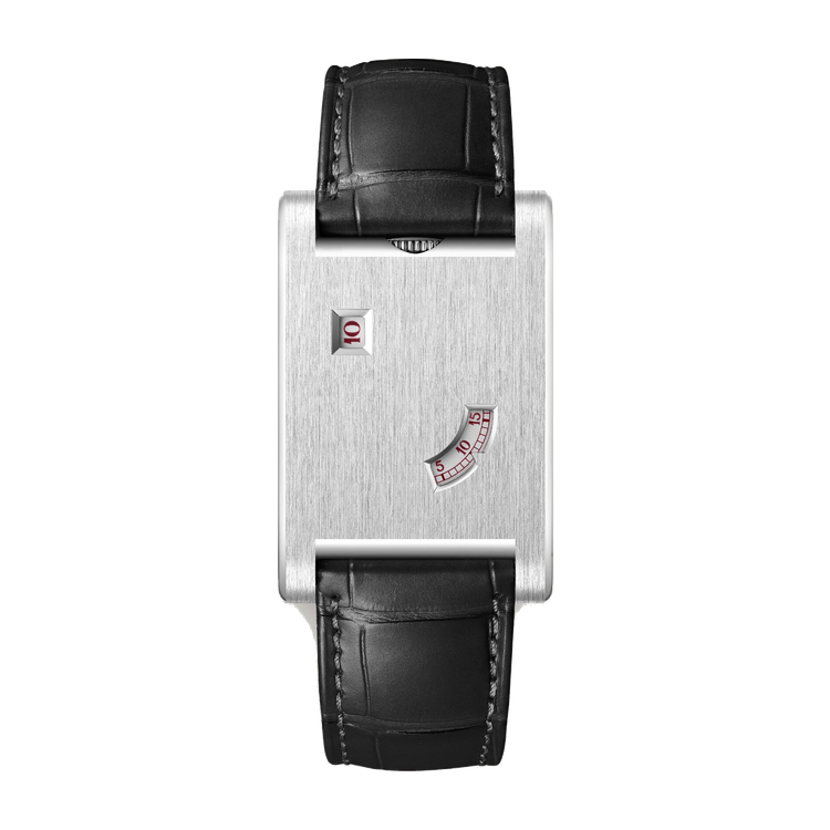 Cartier Tank à Guichets Platinum Alligator Leather 24.8mm