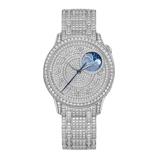 Vacheron Constantin Égérie Moon Phase Jewellery Diamond Pave White Gold 37mm