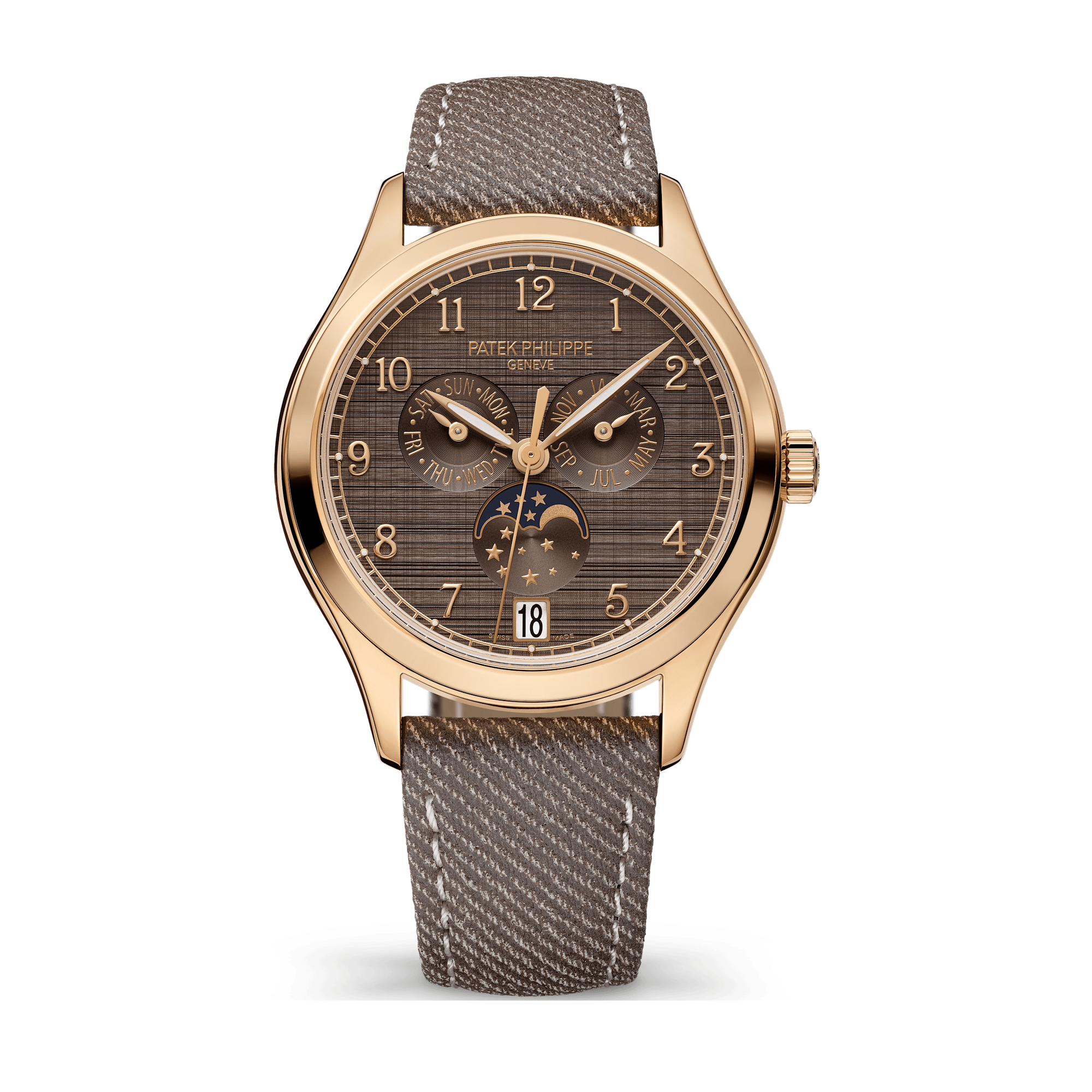 Patek Philippe Complications Brown Rose Gold Leather 38mm
