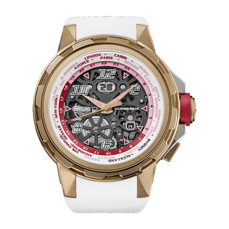 Richard Mille RM 63-02 Skeleton Rose Gold Rubber 47mm