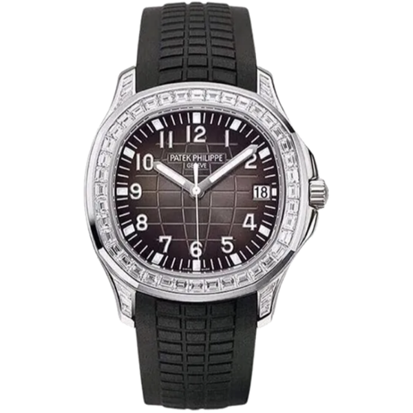 Patek Philippe Aquanaut Black White Gold Rubber 40mm
