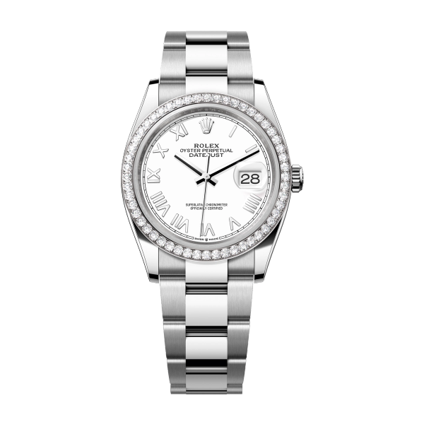 Rolex Datejust 36 White Steel & White Gold 36mm