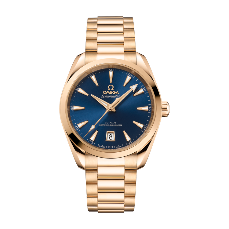 Omega Seamaster Aqua Terra 150M Blue Yellow Gold 38mm