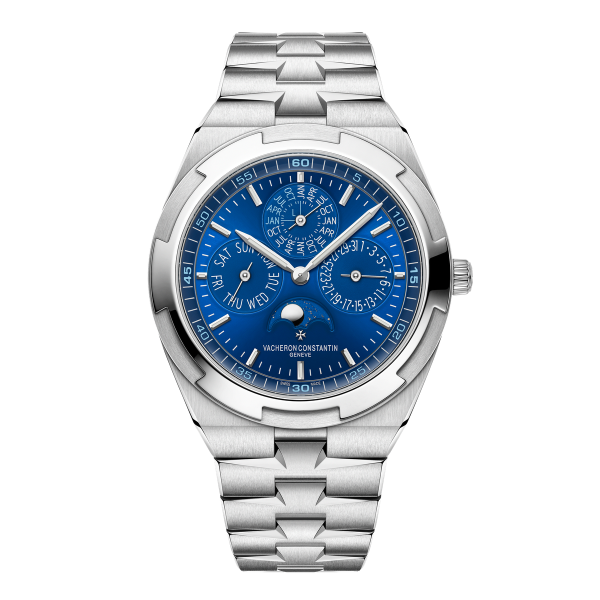 Vacheron Constantin Overseas Perpetual Calendar Ultra-thin Blue White Gold 41.5mm