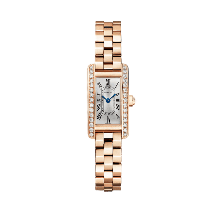 Cartier Tank Américaine Silver Rose Gold 15.2mm