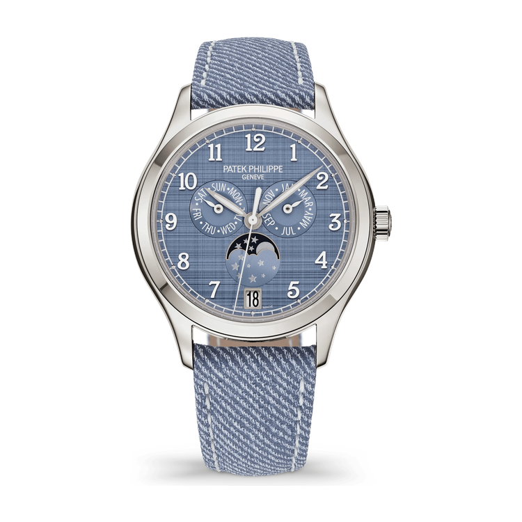 Patek Philippe Complications Blue White Gold Leather 38mm