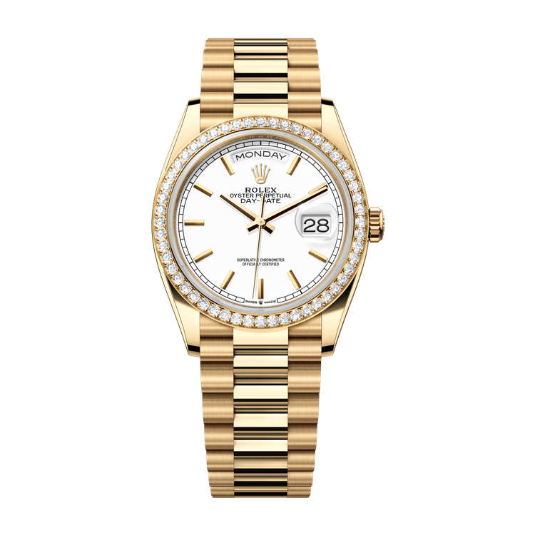 Rolex Day-Date 36 White Yellow Gold 36mm