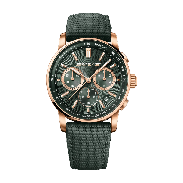 Audemars Piguet Code 11.59 Selfwinding Chronograph Green Rose Gold Rubber 41mm