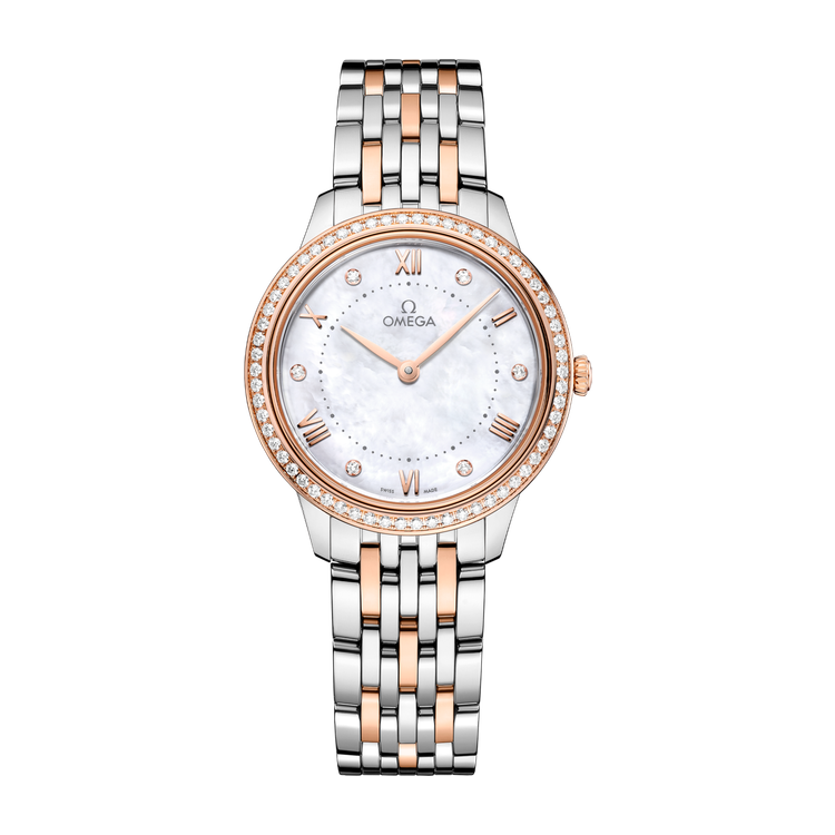 Omega De Ville Prestige White Two-Tone 30mm