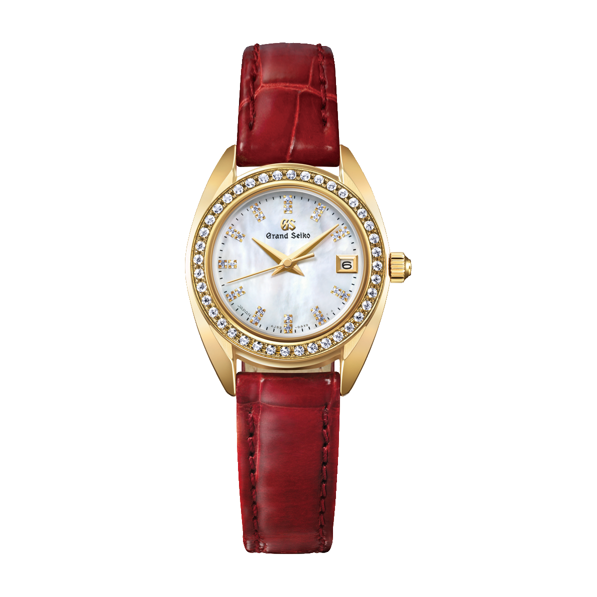 Grand Seiko Heritage Refined Essentials White Yellow Gold Alligator Leather 26mm