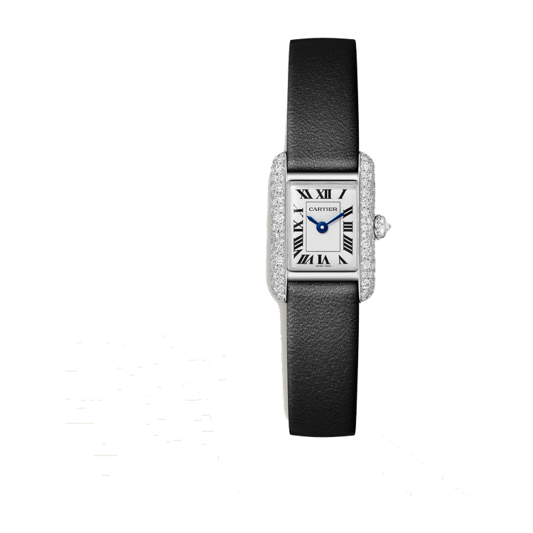 Cartier Tank Louis Cartier Silver White Gold Leather 16.5mm