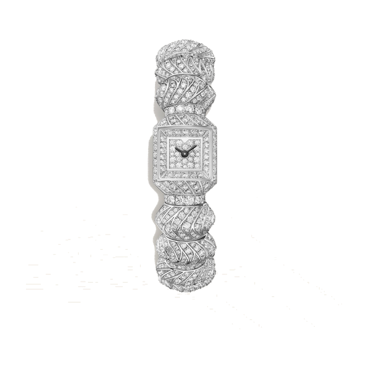 Cartier Myst Diamond Pave White Gold 15.4mm