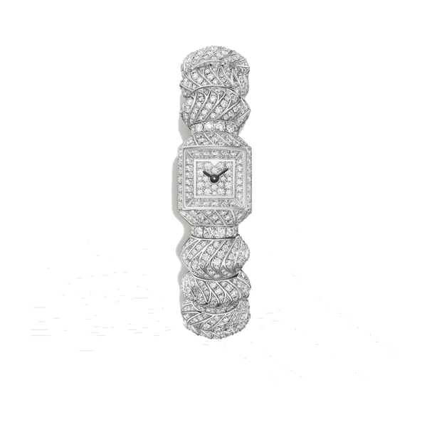 Cartier Myst Diamond Pave White Gold 15.4mm