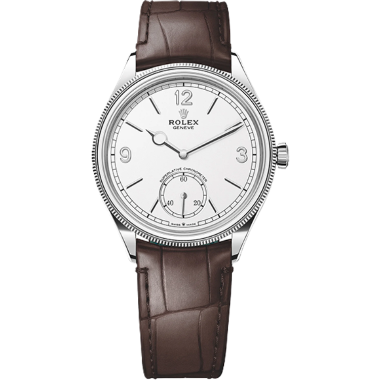 Rolex 1908 Black Leather 39mm