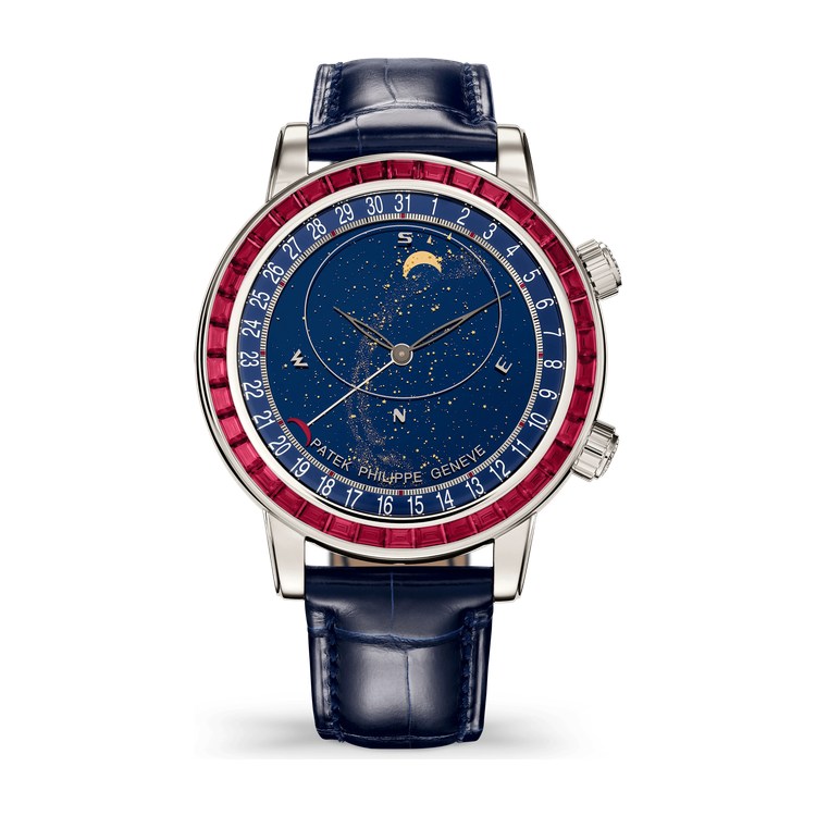 Patek Philippe Grand Complications Celestial Blue Platinum Alligator Leather 44mm