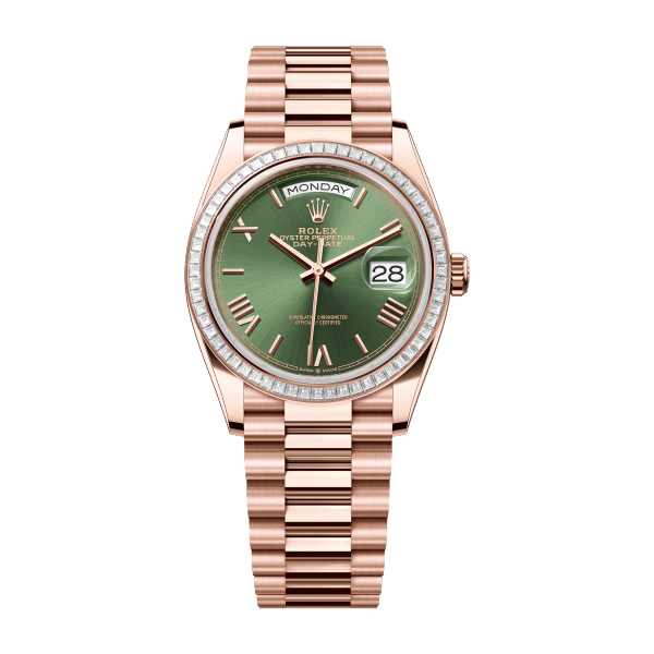 Rolex Day-Date 36 Green Rose Gold 36mm