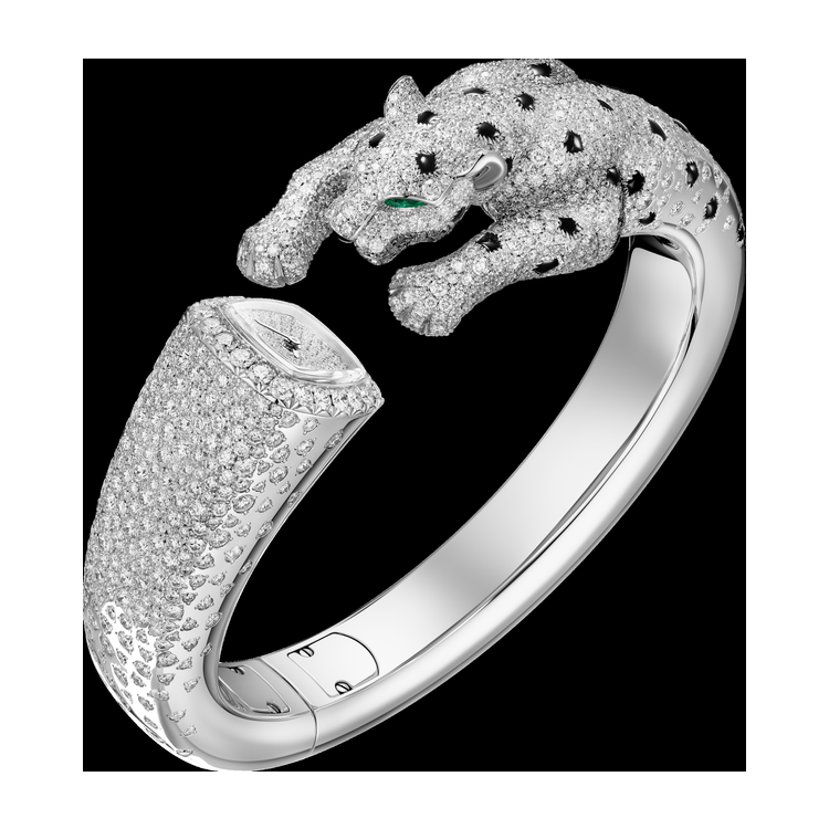 Cartier Panthère Jewelry Diamond Pave White Gold 17.6mm