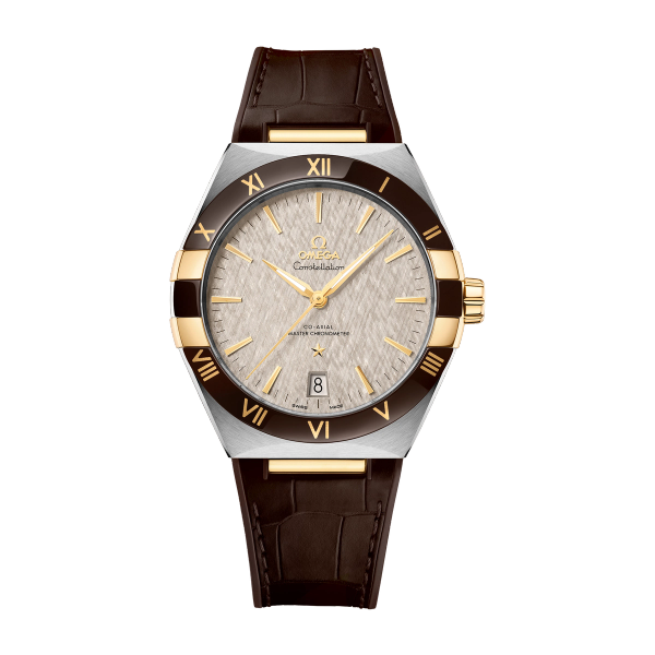 Omega Constellation Grey Two-Tone Alligator Leather 41mm