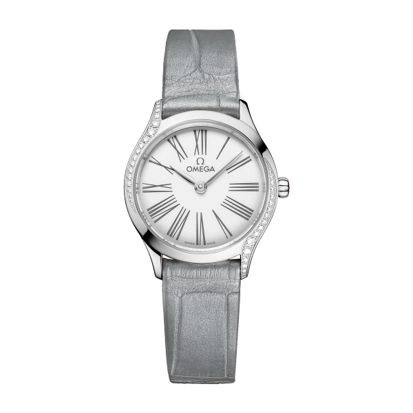 Omega De Ville Mini Trésor White Steel Alligator Leather 26mm