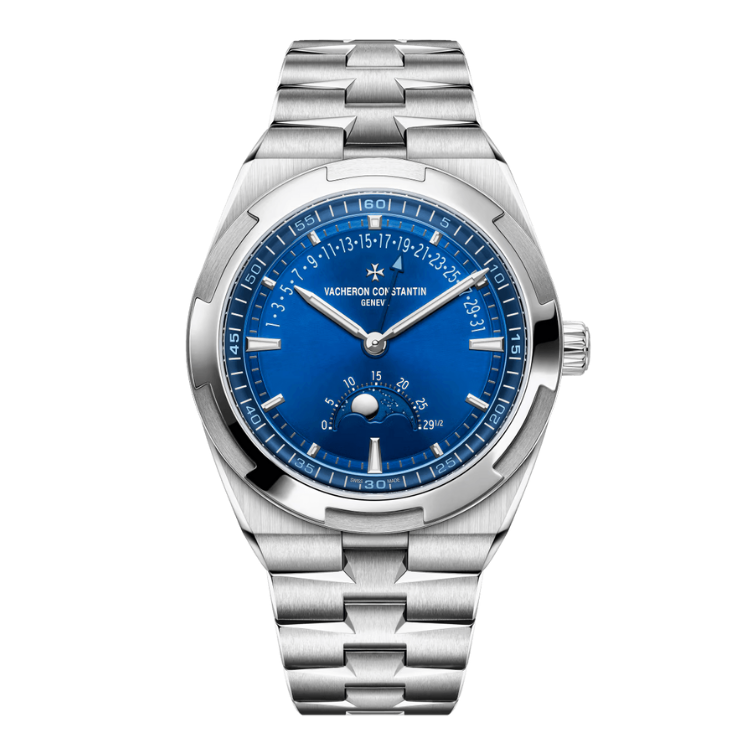 Vacheron Constantin Overseas Moon Phase Retrograde Date Blue Steel 41mm