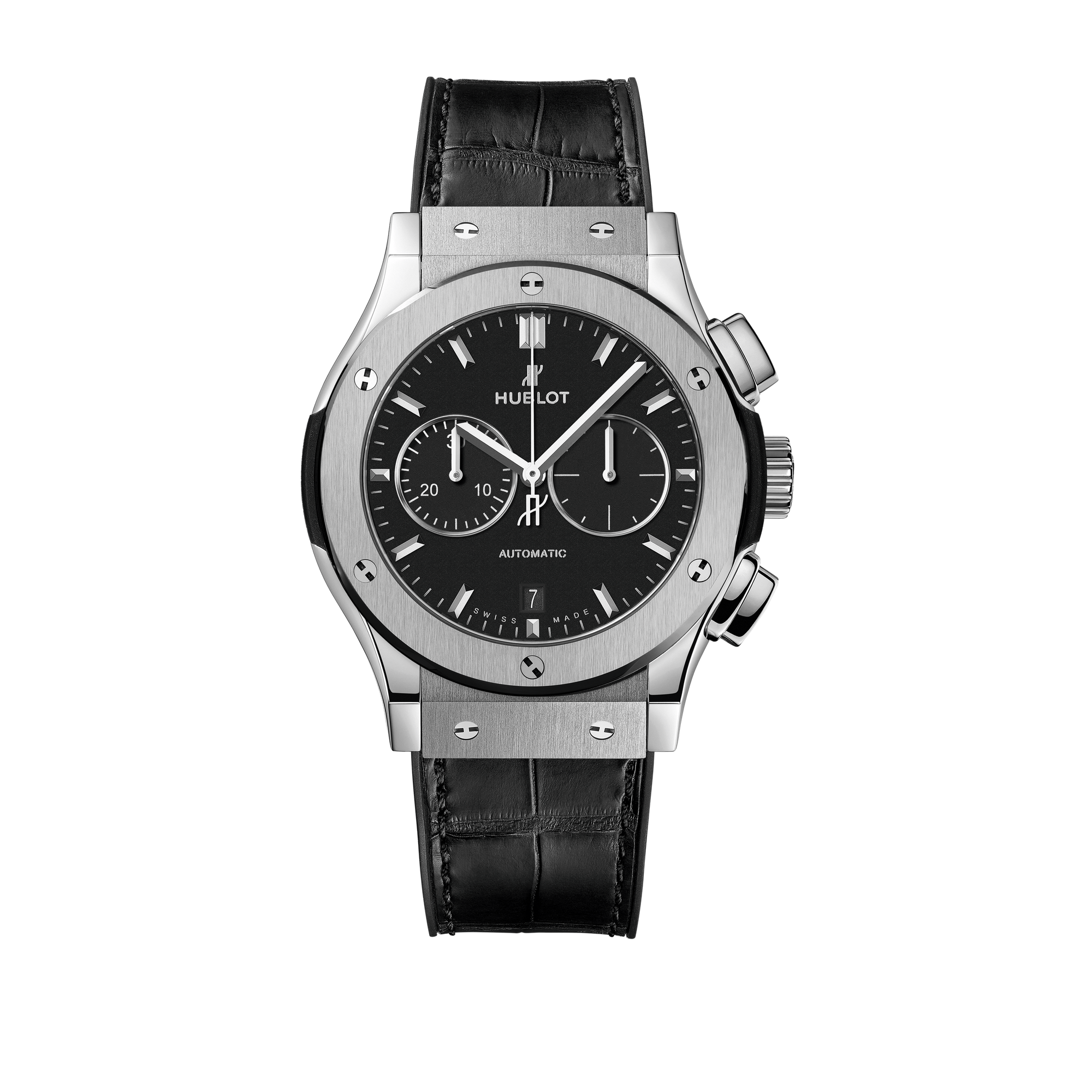 Hublot Classic Fusion Black Titanium Alligator Leather 42mm