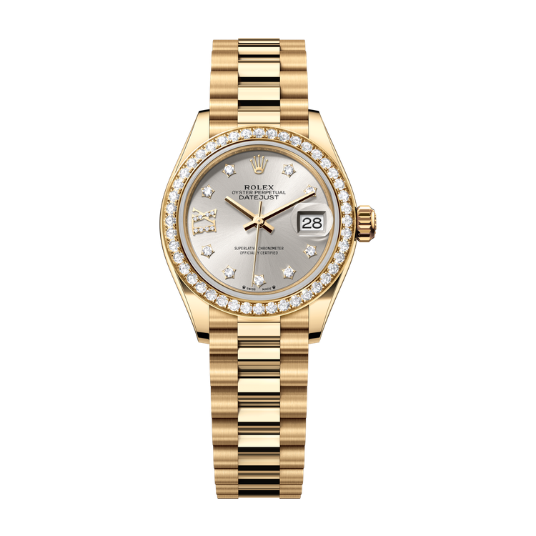 Rolex Lady-Datejust Silver Yellow Gold 28mm