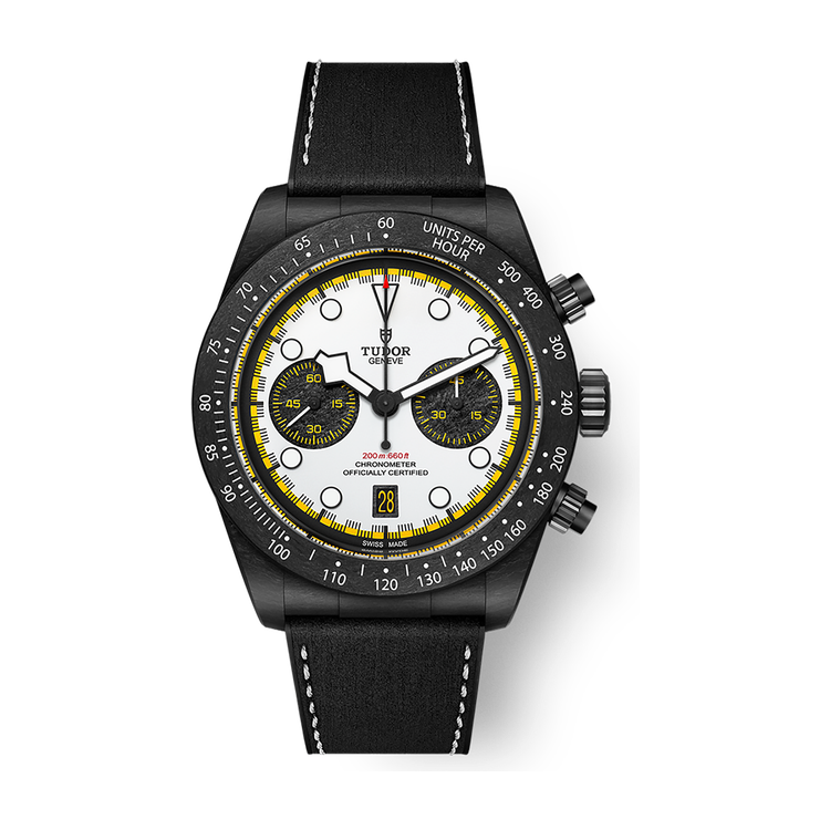 Tudor Black Bay Chrono White Carbon Leather 42mm