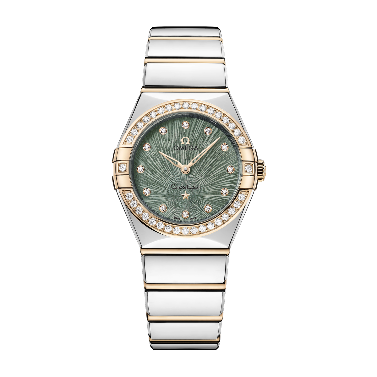 Omega Constellation Green Two-Tone 28mm