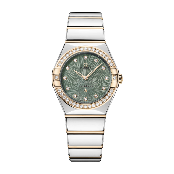 Omega Constellation Green Two-Tone 28mm
